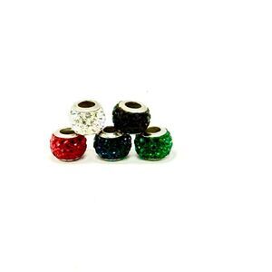 Sterling Silver Charms for Jewelry 5 Colors Total 925 Stamped